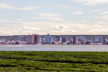 Cityscape on the coast of Puerto Madryn, Argentina