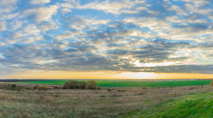 autumn landscape in the countryside in Russia
