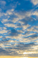 Fototapeta premium evening clouds in the blue sky