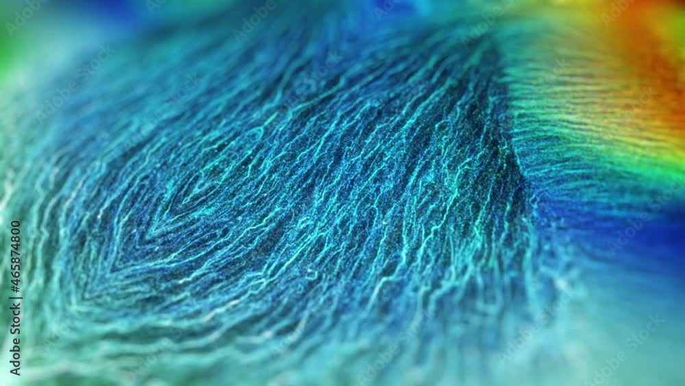 Poster 4k animation of abstract particle background with glowing vfx lines and dots. seamless 4k loop
