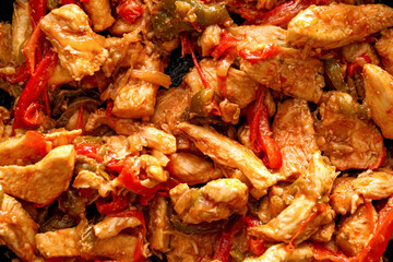 Tasty chicken Fajita as background
