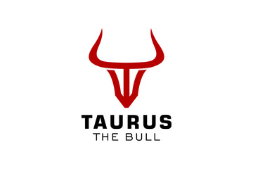 Letter T logo, Bull logo,head bull logo, monogram Logo Design Template Element