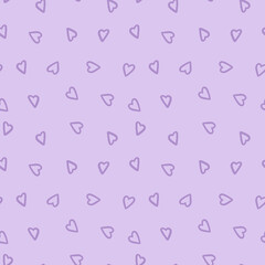 Hand-draw doodle pattern of hearts in vector. Idea for gift wrapping, backgrounds, prints, illustrations and backgrounds.