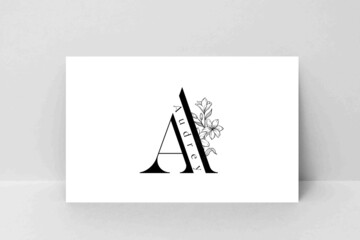 Black and White Inital A Logo