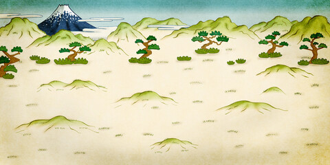 戦国時代　合戦絵巻　背景イラスト　三方ヶ原の戦い