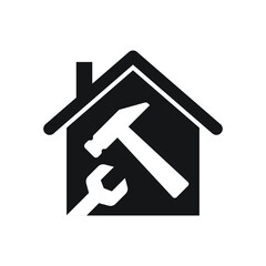 Maintenance house icon design isolated on white background