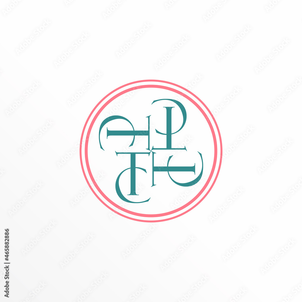 Fototapete letter or word tc serif font in rotation like motif image graphic icon logo design abstract concept 