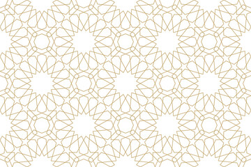 Seamless geometric pattern in authentic arabian style