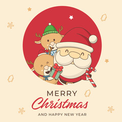 Merry Christmas and happy new year background