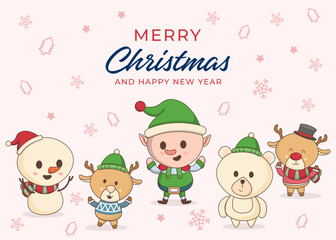 Merry Christmas day illustration design