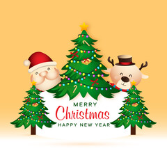 Merry Christmas background concept design