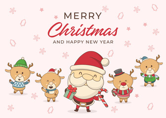 Cute background happy Christmas day