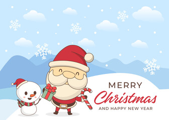 Cute Santa illustration background
