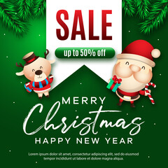 Modern Christmas sale promotion design background