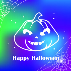 Halloween night party, Pumpkin flat colon,r desig