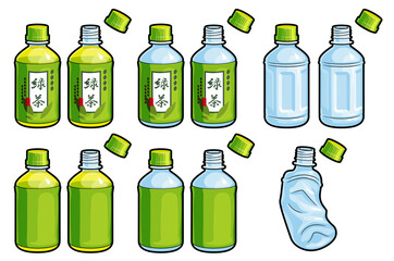 主線ありの350mlペットボトルイラスト