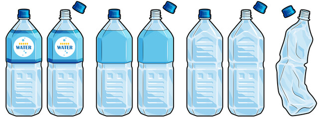 主線ありの2Lペットボトルイラスト