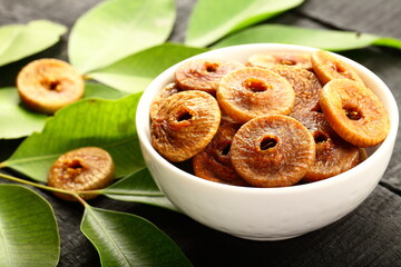 Healthy diet foods- dried fig fruits.
