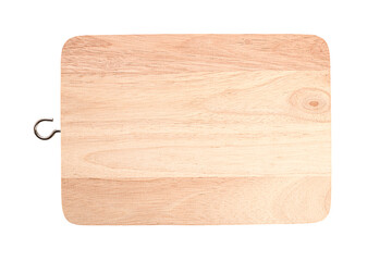 Wooden cutting board isolated on white