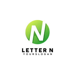 letter n logo design vector