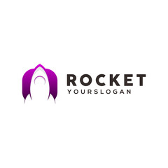 rocket logo design vector