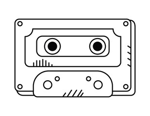 cassette music doodle