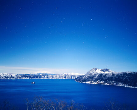 月夜の摩周湖, 弟子屈町,川上郡,北海道