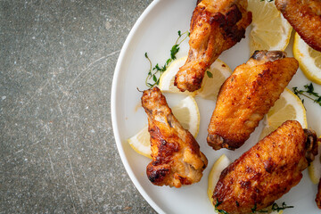 fried lemon pepper chicken wings