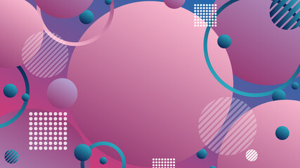 Geometric wallpaper, abstract background simple shapes banner. Trendy vector illustration background.