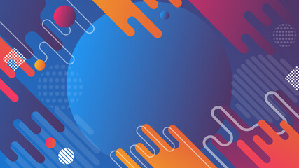 Geometric wallpaper, abstract background simple shapes banner. Trendy vector illustration background.