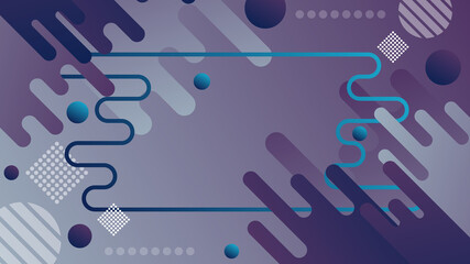 Geometric wallpaper, abstract background simple shapes banner. Trendy vector illustration background.