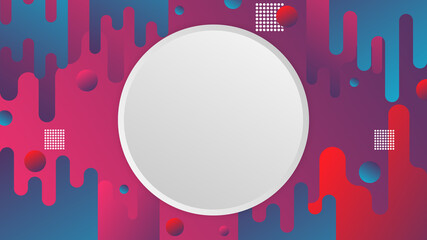 Geometric wallpaper, abstract background simple shapes banner. Trendy vector illustration background.