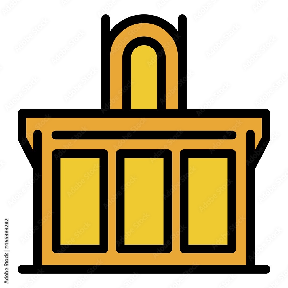 Aufkleber prosecutor table icon. outline prosecutor table vector icon color flat isolated