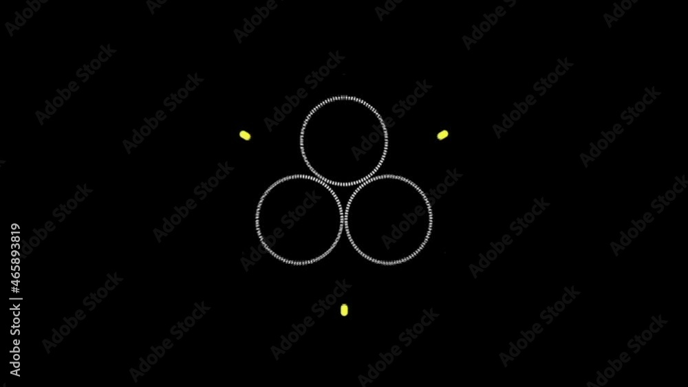 Poster motion graphic elements of accent with alpha channel on black background. web highlight elements.sha