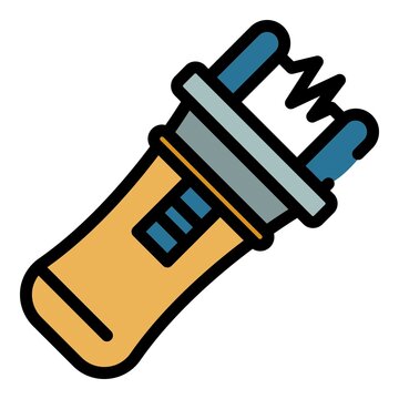Electro shocker icon. Outline electro shocker vector icon color flat isolated