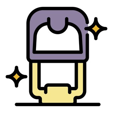 recommend clip art: Notary stamp icon. Outline notary stamp vector icon color flat isolated