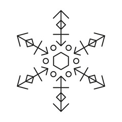 Snowflake icon from christmas and winter icon pack symmetrical design