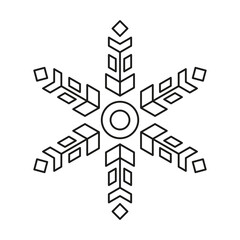 Snowflake icon from christmas and winter icon pack symmetrical design