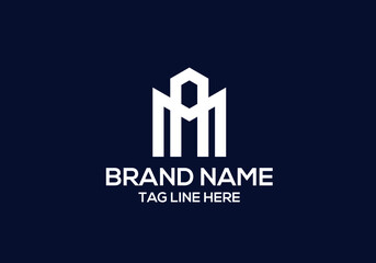 MA logo design.MA letter logo design. MA minimalist logo and vector template.