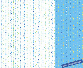 Seamless pattern swatch,  CS, Striped pattern made of stars.