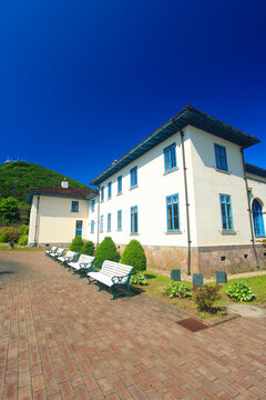 函館市旧イギリス領事館と函館山遠望, 日本,北海道,函館市