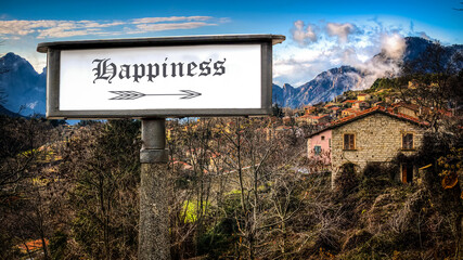Street Sign to Happiness