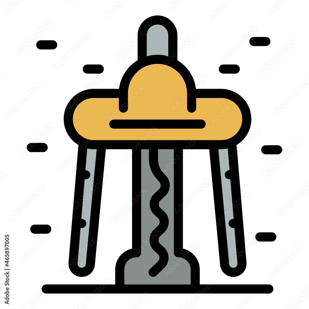 Poster food processor icon. outline food processor vector icon color flat isolated