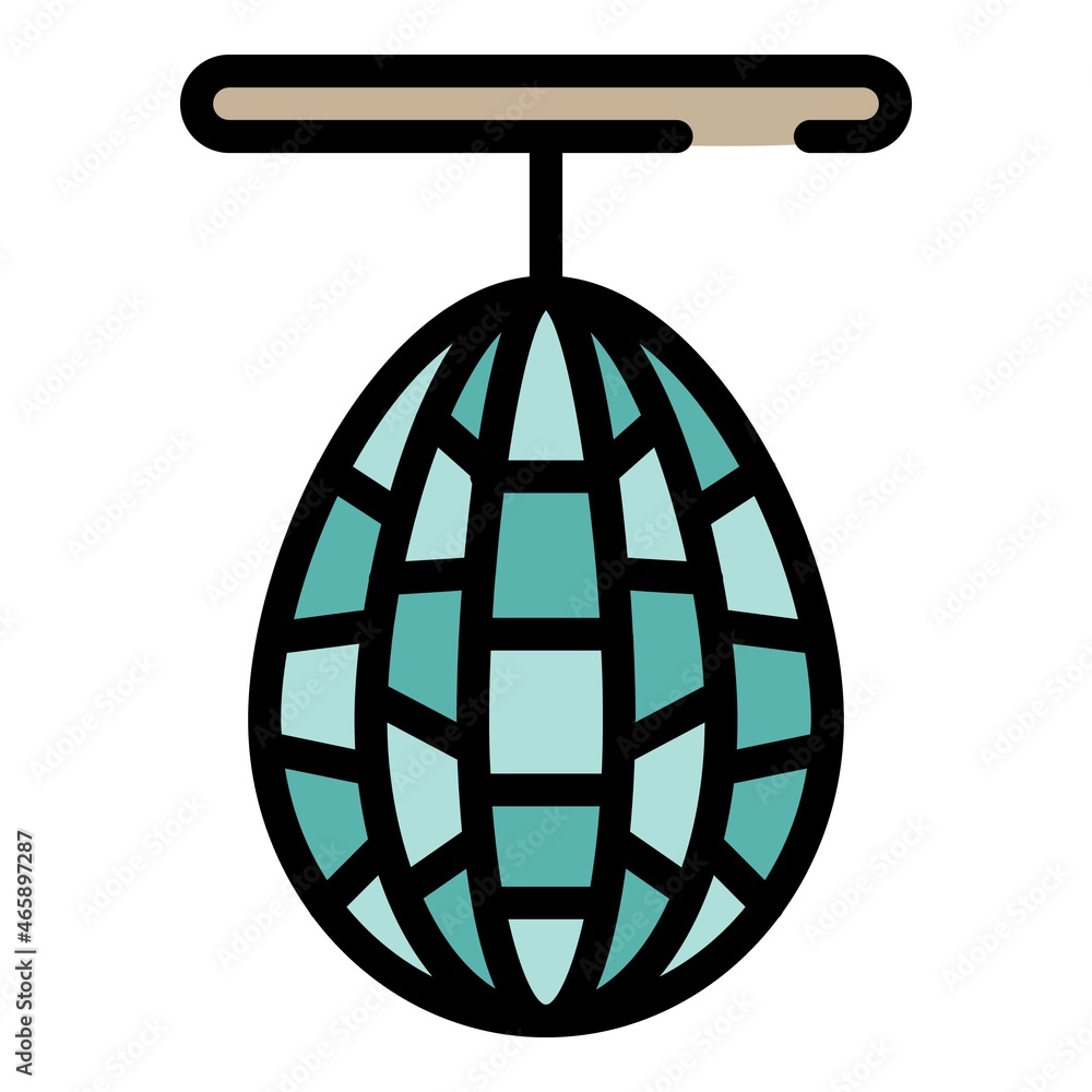Poster trash net icon. outline trash net vector icon color flat isolated