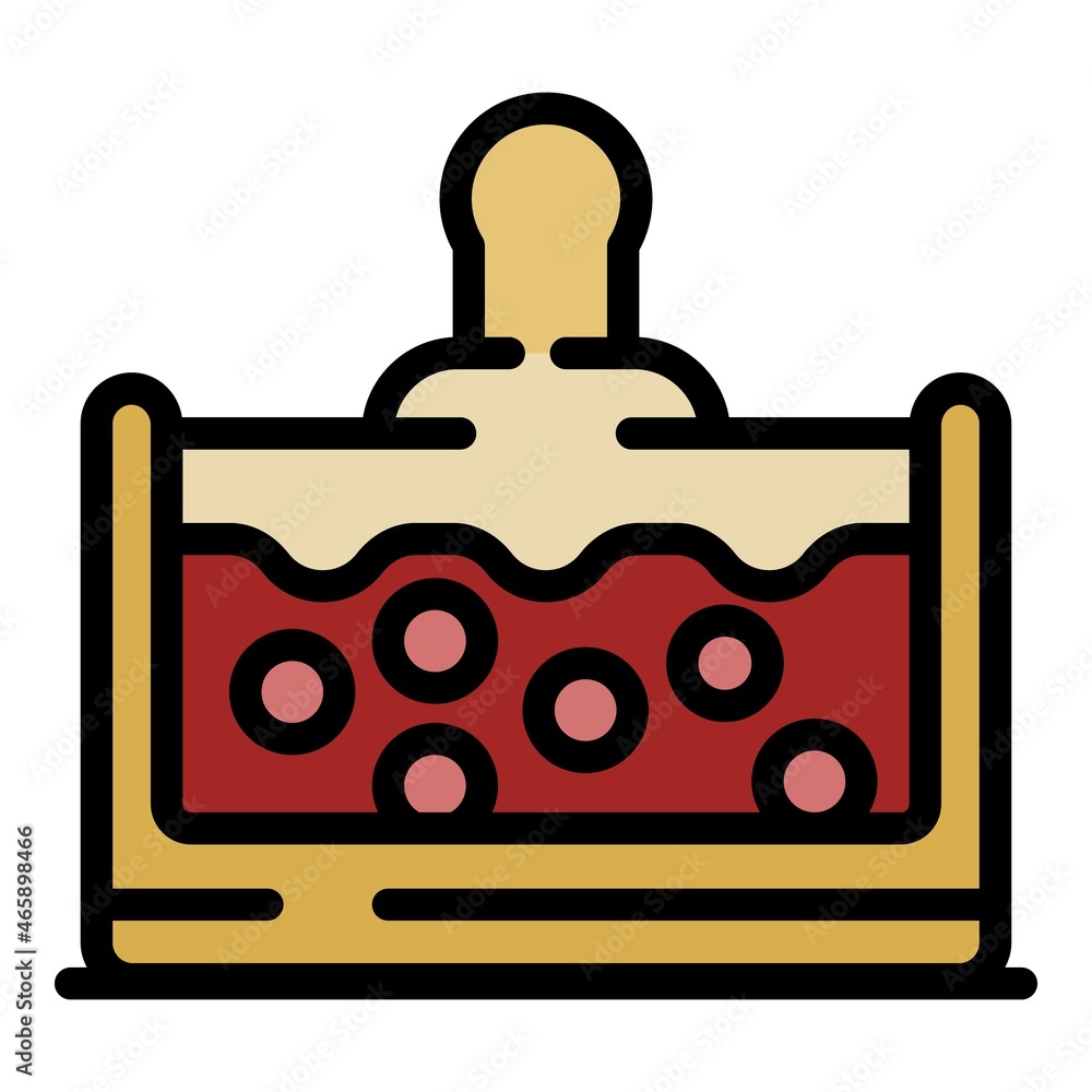 Poster press for grapes icon. outline press for grapes vector icon thin line color flat isolated