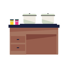kitchen furniture design vector illustration