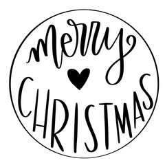 Merry Christmas Design Calligraphic Lettering Card template. Creative typography for Holiday Greetings Vector Illustration