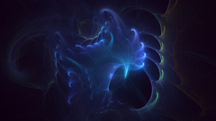 Obraz premium 3D rendering abstract technology fractal background