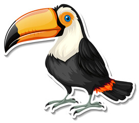 Toucan bird animal cartoon sticker