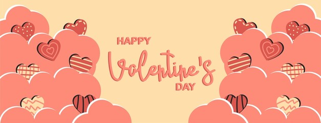 Happy Valentine's Day. Trendy abstract art templates with typography, heart, dots. Set of flat backgrounds for social media, stories, banners, greeting cards, poster, greeting card, header for website